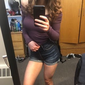 Abercrombie High Rise Jean Shorts